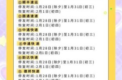 快递几号停运过年2024年，快递停运时间表2024年