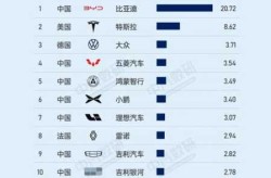 新能源汽车排名前十名，2025新能源汽车销量排行榜