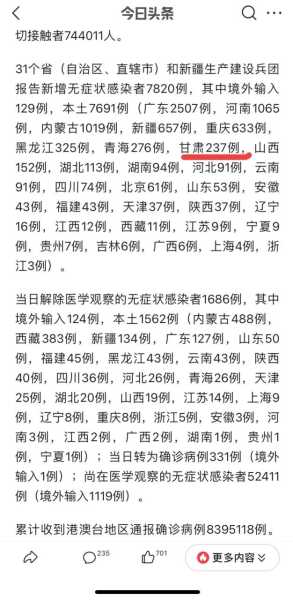 甘肃今天疫情最新消息(甘肃今天疫情消息明细)