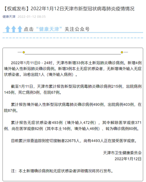 天津新增本土病例溯源公布(天津发现一例本土病例)