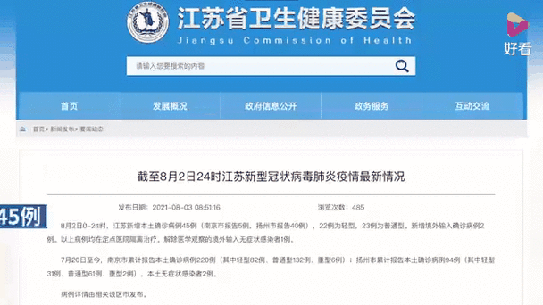 江苏新增8例本土确诊病例详情（江苏新增确诊病例通报）