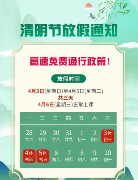 清明节高速路免费时间规定2021最新（清明节高速路免费吗2024）