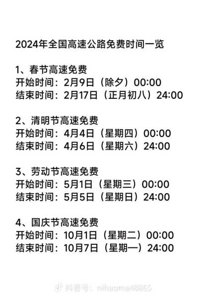 春节期间高速公路免费的时间2022年（2022年春节假期高速免费）