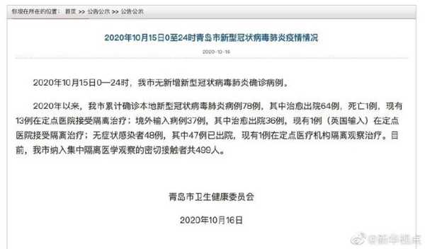 青岛确诊与国内已知病例均不同源(青岛确诊病例的最新消息)