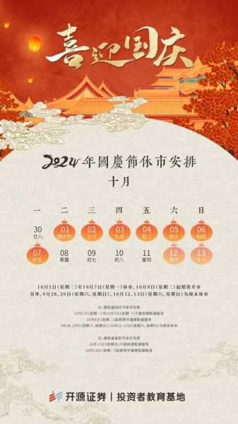 十月一日放假安排表2021，2021年十月一日放假几天