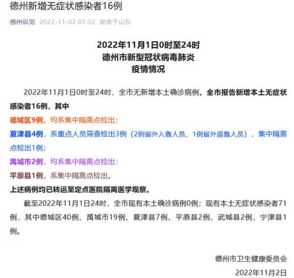 德州疫情最新情况最新消息，山东德州最近有疫情吗