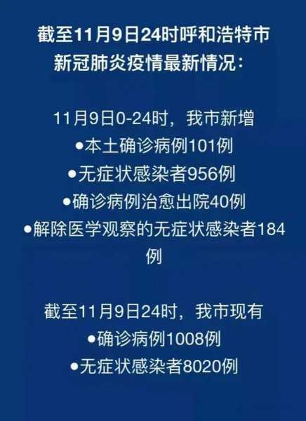 内蒙古新增本土确诊9例，内蒙古今天新增病例