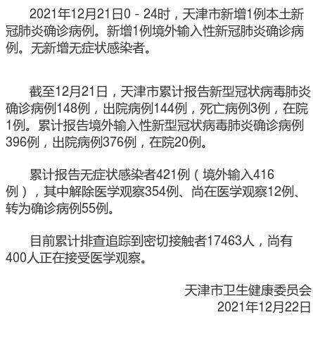 天津新增80例本土确诊，天津发现一例本土病例